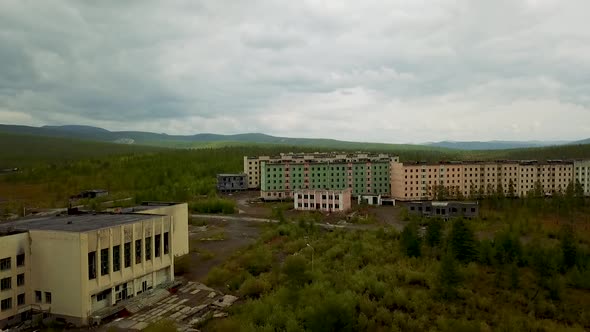 Kadykchan Ghost Town. Areal Dron Shoot