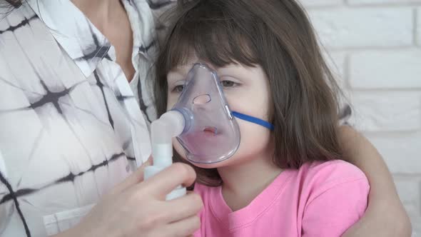 A child with asthma. 