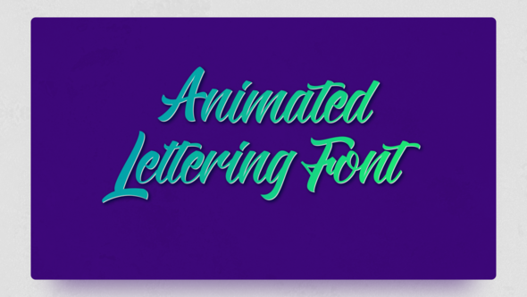 Animated Lettering Font alt