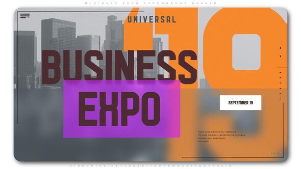 Business Expo Typography Opener