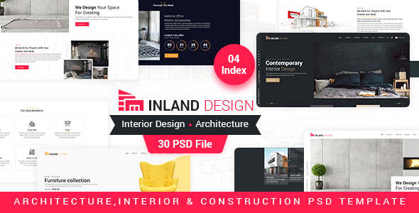 Architecture & Interior Design PSD Template
