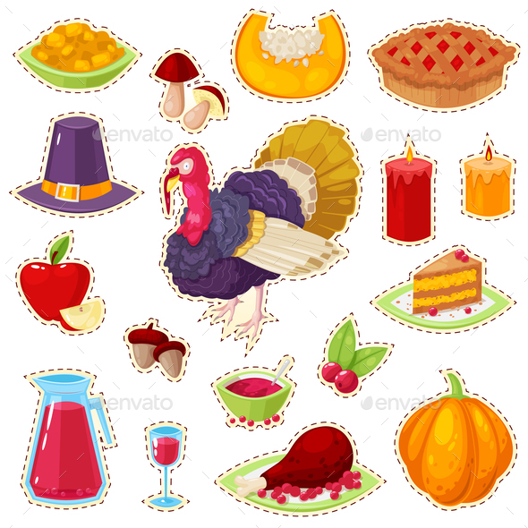 Stickers for Thanksgiving Day