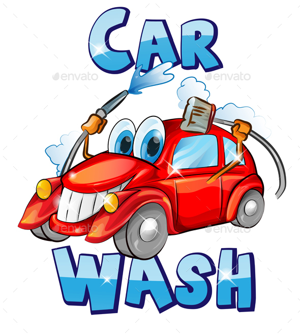 Car Wash Character Cartoon