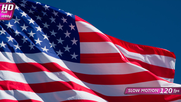 USA Flag On A Sunny Day alt