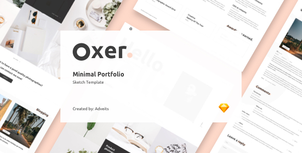 Oxer - szablon szkicu minimalnego portfela