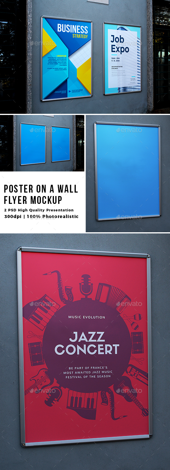 Wall Poster Mockup Graphics Designs Templates