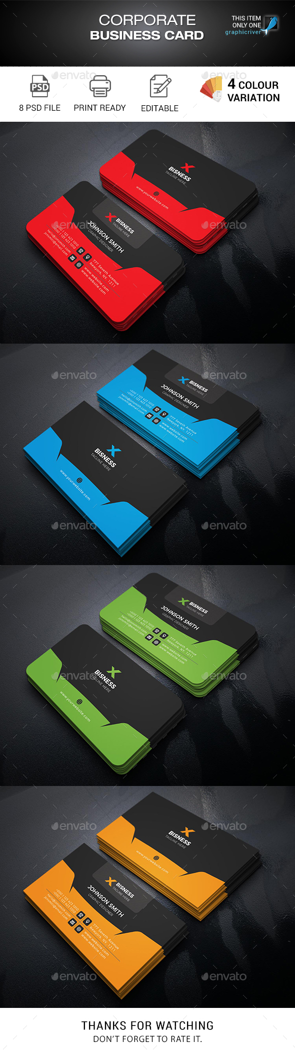 Business Card Templates Designs From Graphicriver Business Card Templates Designs From