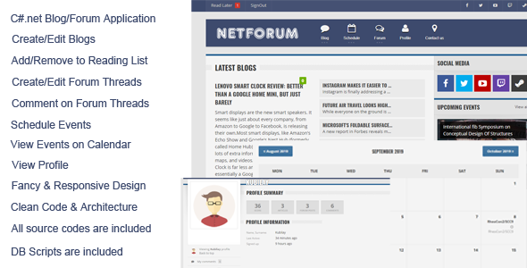 NetForum C # .Net Forum i blog Aplikacja