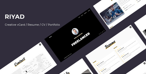 Riyad - Resume / CV / Portfolio / vCard HTML Template