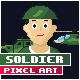 Soldier Game Pixel Art - GraphicRiver Item for Sale