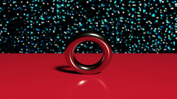 A Metallic ring rolling on the smooth surface