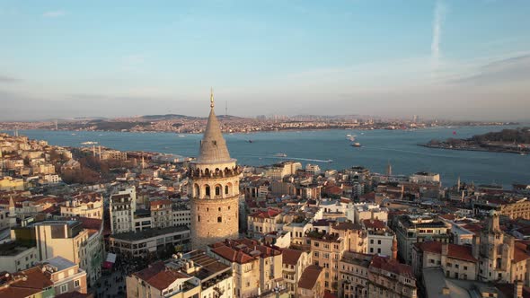 Galata Tower Across Istanbul Scenery