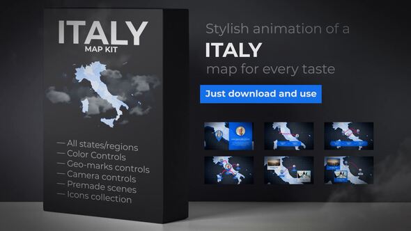 Italy Map - Italian Map Kit