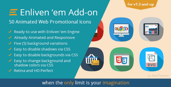 Enliven ’em Premium Add-on: Web Promotional Icons