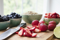 Sliced Strawberries on Cutting Board - PhotoDune Item for Sale