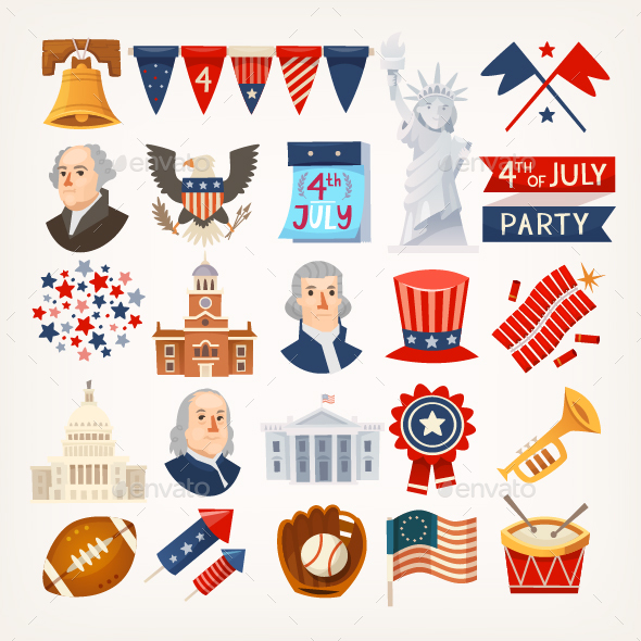 Independence Day Icons