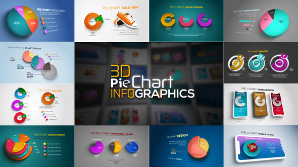 3D Pie Chart Infographics alt