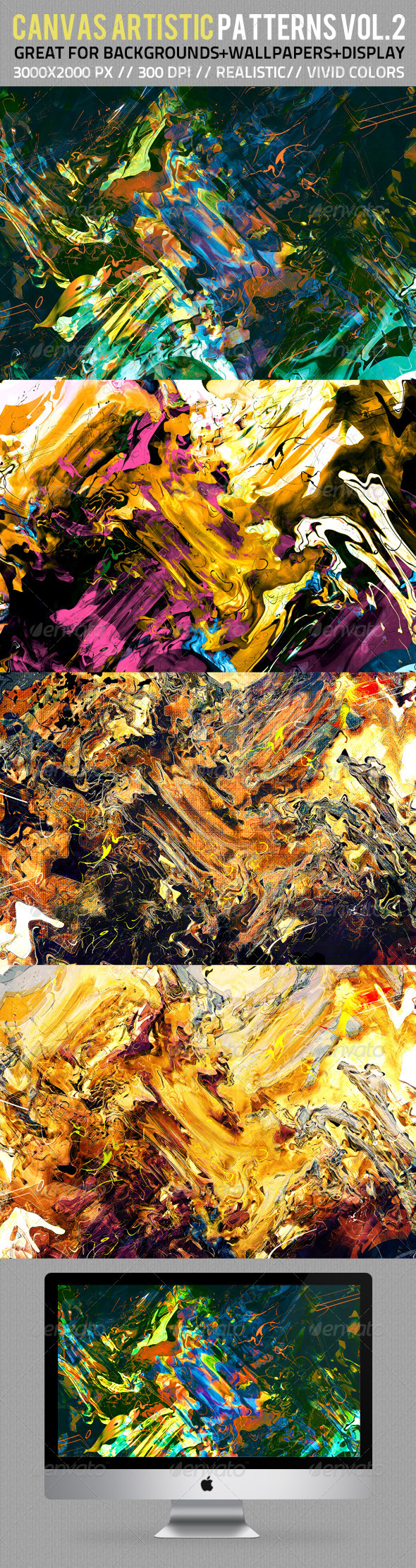 Canvas Artistic Backgrounds & Patterns Vol.2
