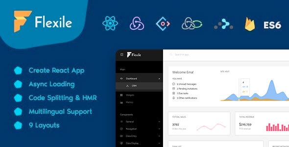 Flexile - React Redux Admin Template based on Ant Framework