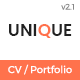 Unique CV/Resume HTML Template - ThemeForest Item for Sale