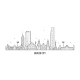 Mexico City Skyline Mexico Vector Linear Art - GraphicRiver Item for Sale
