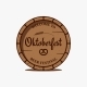 Oktoberfest Beer Barrel Logo on White Background - GraphicRiver Item for Sale