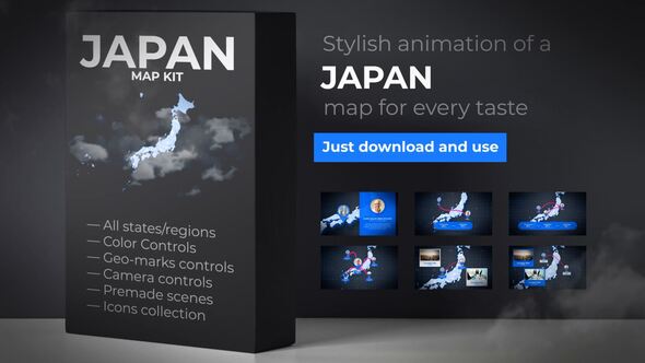 Japan Map Animation - Japanese Map Kit