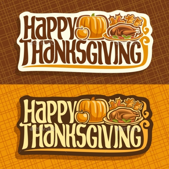 Vector Banners for Thanksgiving
