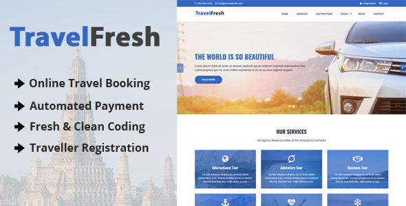 TravelFresh - Travel Agency CMS with Online Booking System