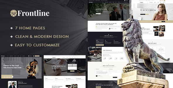 Frontline - Attorney & Lawyer PSD Template