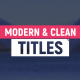 Modern & Clean Titles and Lower Third - VideoHive Item for Sale