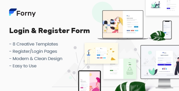 Forny - Login and Register Form Templates