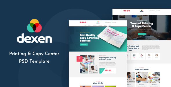 Dexen - Printing and Copy Center PSD Template