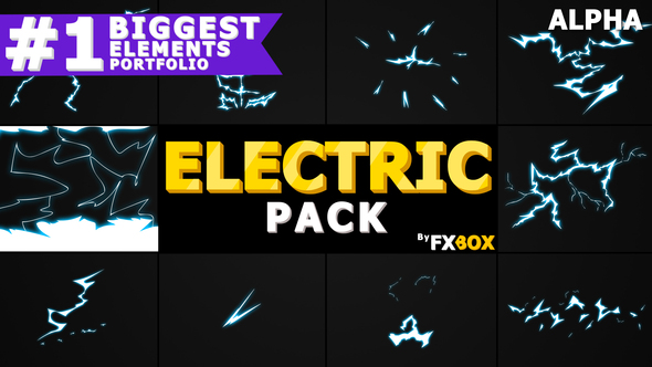 Flash FX  ELECTRIC Elements And Transitions | Motion Graphics Pack alt