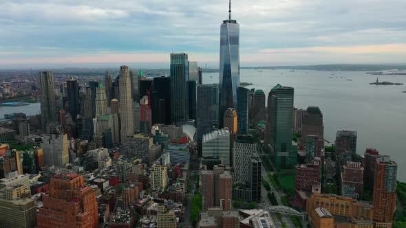 Skyscrapers and Buildings in Manhattan New York City Skyline