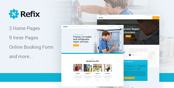 Refix - Fridge & Freezer Repair Company PSD Template