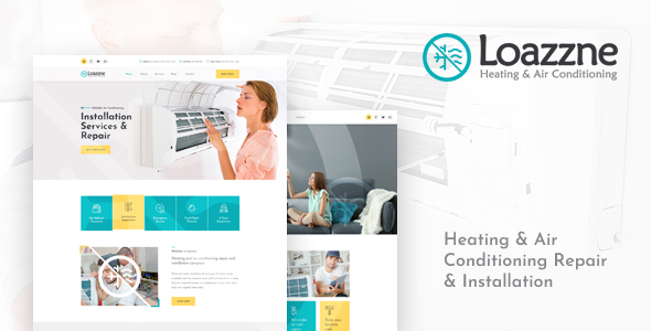 Loazzne - Heating & Air Conditioning Repair & Installation Services PSD Template