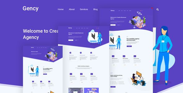 Gency – Creative Multipurpose PSD Template