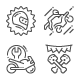 World Motorcycle Day Line Icons - GraphicRiver Item for Sale