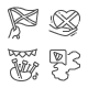 Independence Day of Scotland Line Icons - GraphicRiver Item for Sale