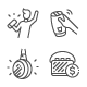 Portable Bluetooth Speaker Line Icons - GraphicRiver Item for Sale
