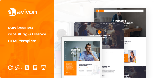 Avivon - Pure Business Consulting & Finance HTML5 Template