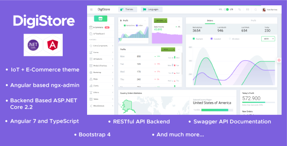 Pakiet startowy DigiStore .NET Core 2.2 z motywem IoT i e-commerce