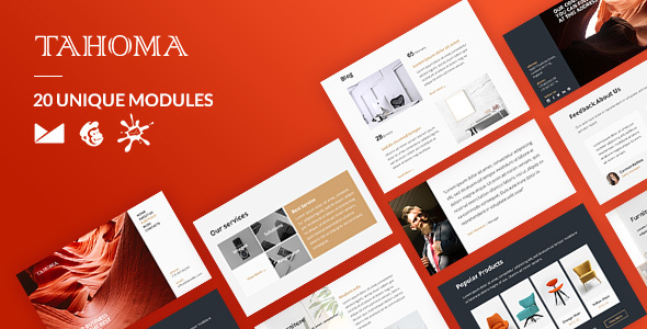 Tahoma Email-Template + Online Builder