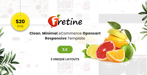 Fretine Organic Store - Responsive OpenCart 3.0 Theme