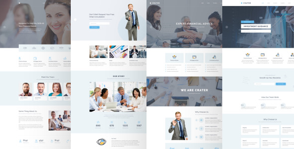 Crater - Business & Financial PSD Template