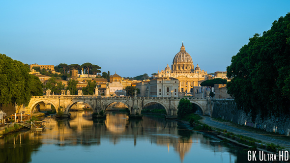 6K Time Lapse of the Sunrise at the Vatican Cathedral