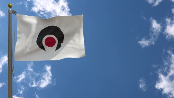 Kagoshima Prefecture Flag Japan On Flagpole