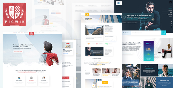 Picwik - University, Education HTML Landing Page