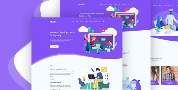 Muni – Business & Agency PSD Template